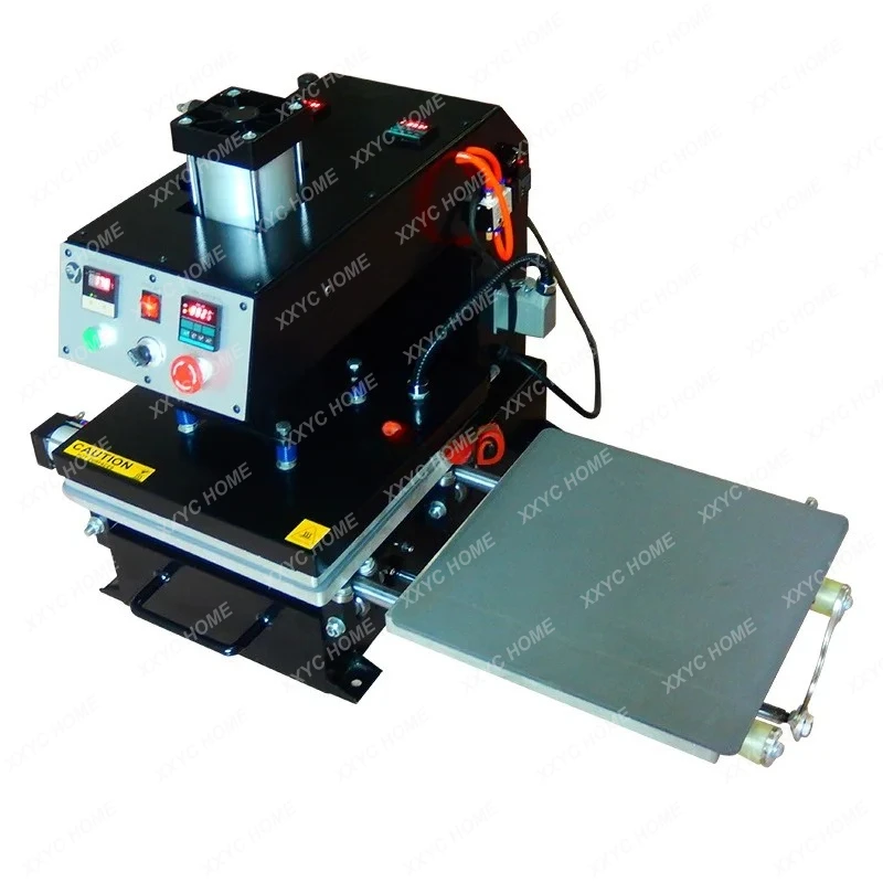 Pneumatic double station heat press machine, multi-specification high-power clothing heat press machine