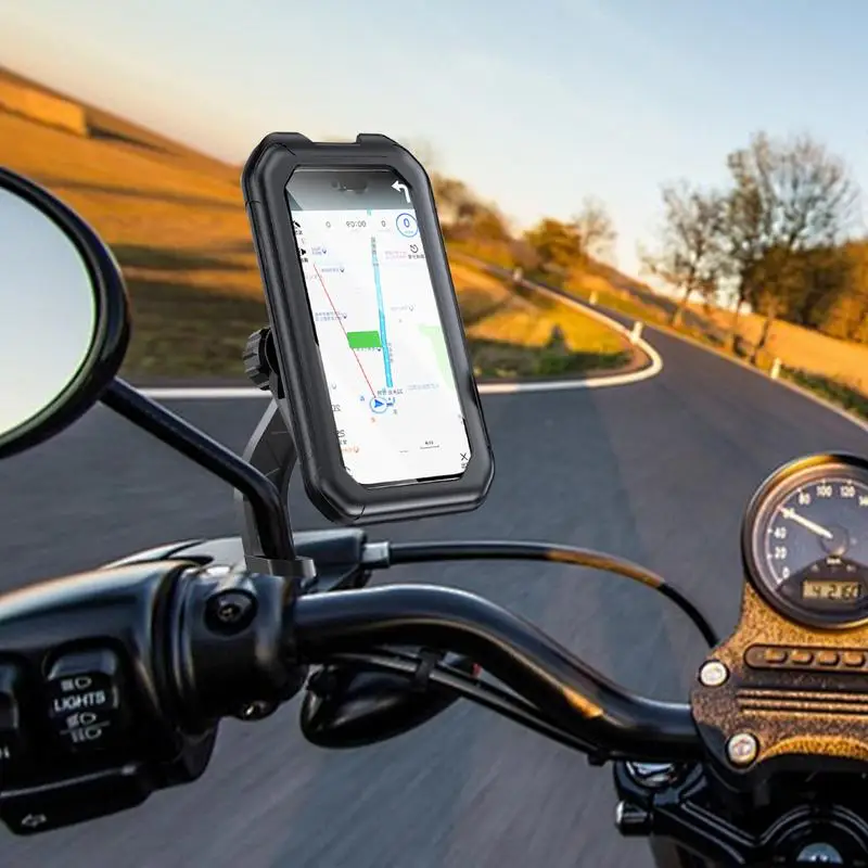 

Motorcycle Phone Mount 360 Degree Rotation Scooter Phone Holder Scooter Phone Clip Motorbike Smartphone Mount For Motorcycles