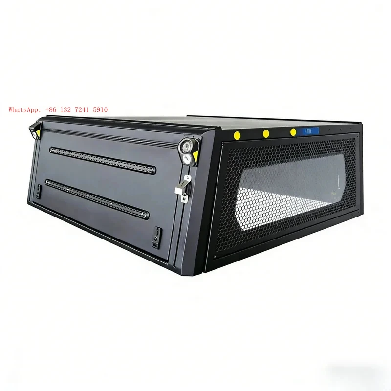 Premium Tonneau Cover ForNP300Pickup Truck-Roll Folding Locking Waterproof Hard Cover Taiate Key Lock Universal Fit