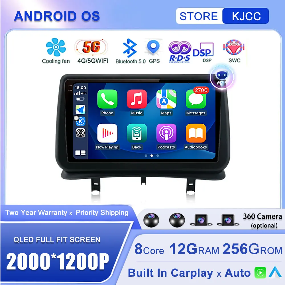 

Android 14 For Renault Clio 3 CLIO 3 2005-2014 4G WIFI Car Radio Multimedia Navigation GPS Camera Auto Carplay Stereo DVD Player