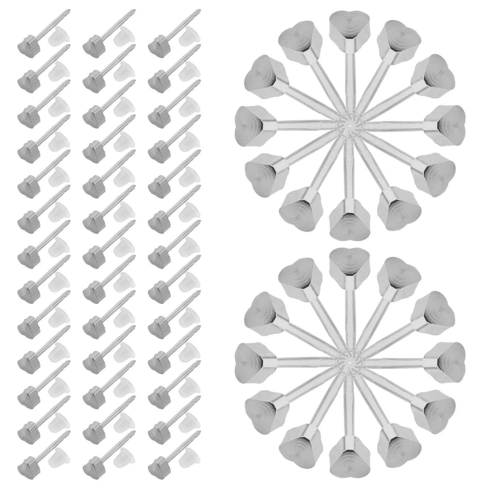 

98pcs Ear Piercing Gun Earrings Metal Painless Jewelry Tiny Studs Safe Heartshaped Design Easy Versatile Use Piercing Tools