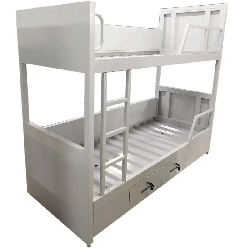 

Double Size Convertible Galvanized Steel Marine Bunk Bed Four Drawers Durable Metal Frame for Boats Cruise Ships for Living Room