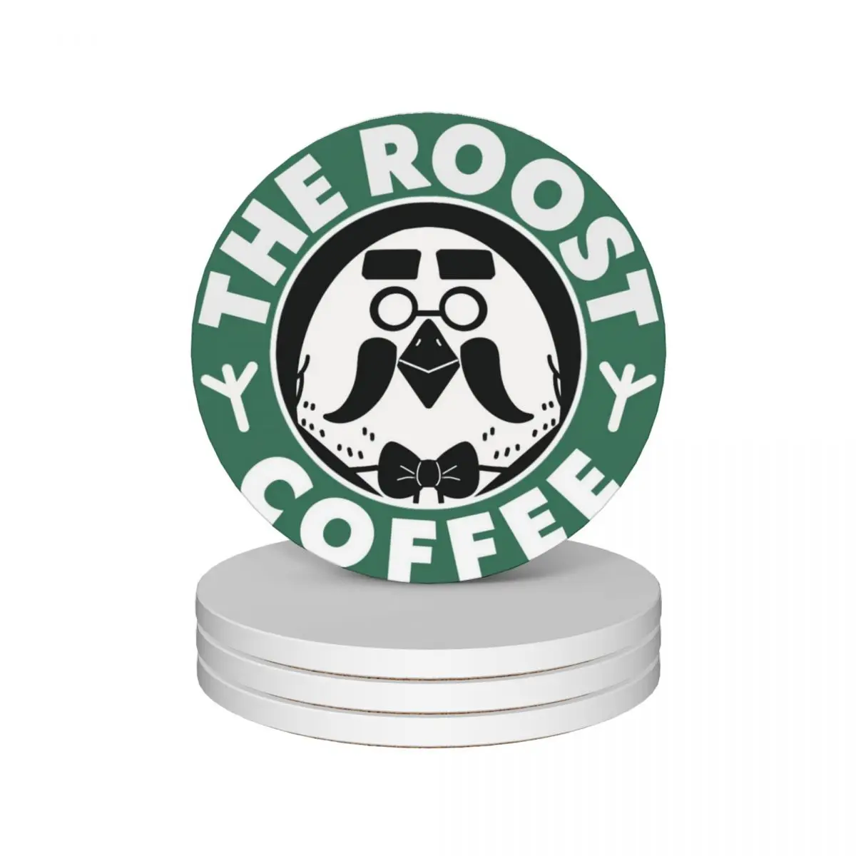 

The Roost Coffee Ceramic Coasters (Set of 4) Creative holder pot Coasters