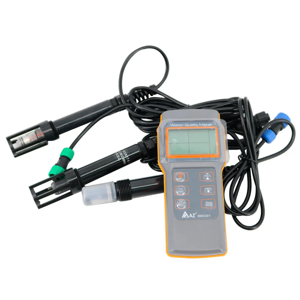 Imagem -03 - Multifunctional Water Quality Tester Combo ph Meter Condutividade Salinidade Analisador de Oxigênio Dissolvido 86031 az