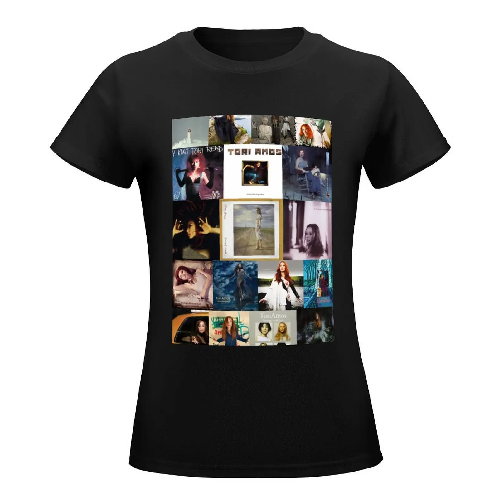 Tori Amos Album Records Collage Collection Print T-Shirt lady clothes female animal print shirt for girls Women's tops