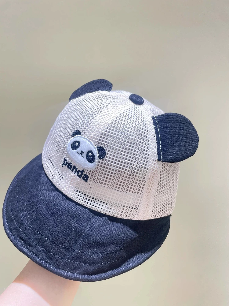 

Baby cute cartoon mesh big-brimmed cap spring and summer baby new sunscreen hat boys and girls sun hat