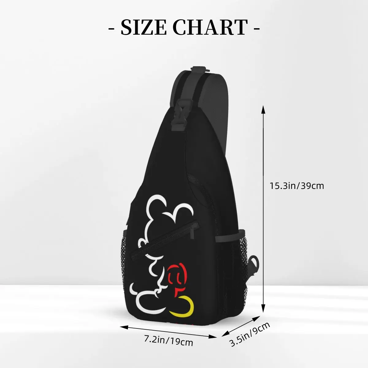 Mickey Mouse Sling Bag Borst Crossbody Schouder Rugzak Outdoor Sport Dagrugzakken Coole Tas