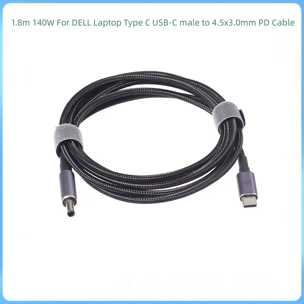 PD 140W USBC Type C To 4.5*3.0mm Cable for dell Laptop Power Supply Cord Converter Line Fast Charging Wire