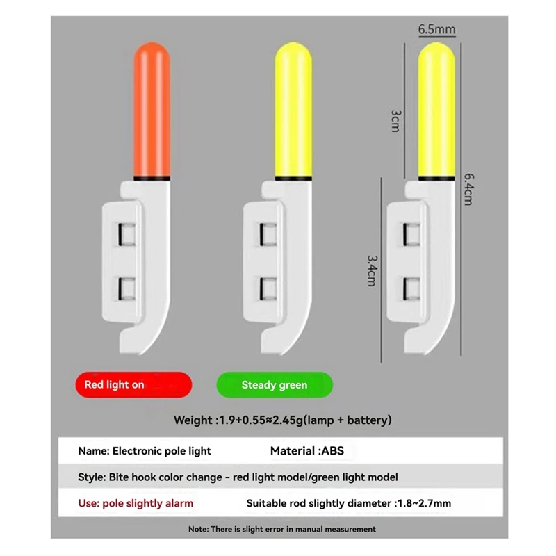 ABKP-Night Fishing Electronic Rod LED Glow Stick Waterproof Luminous Night Sea Float For Sea Fishing Rod No Battery