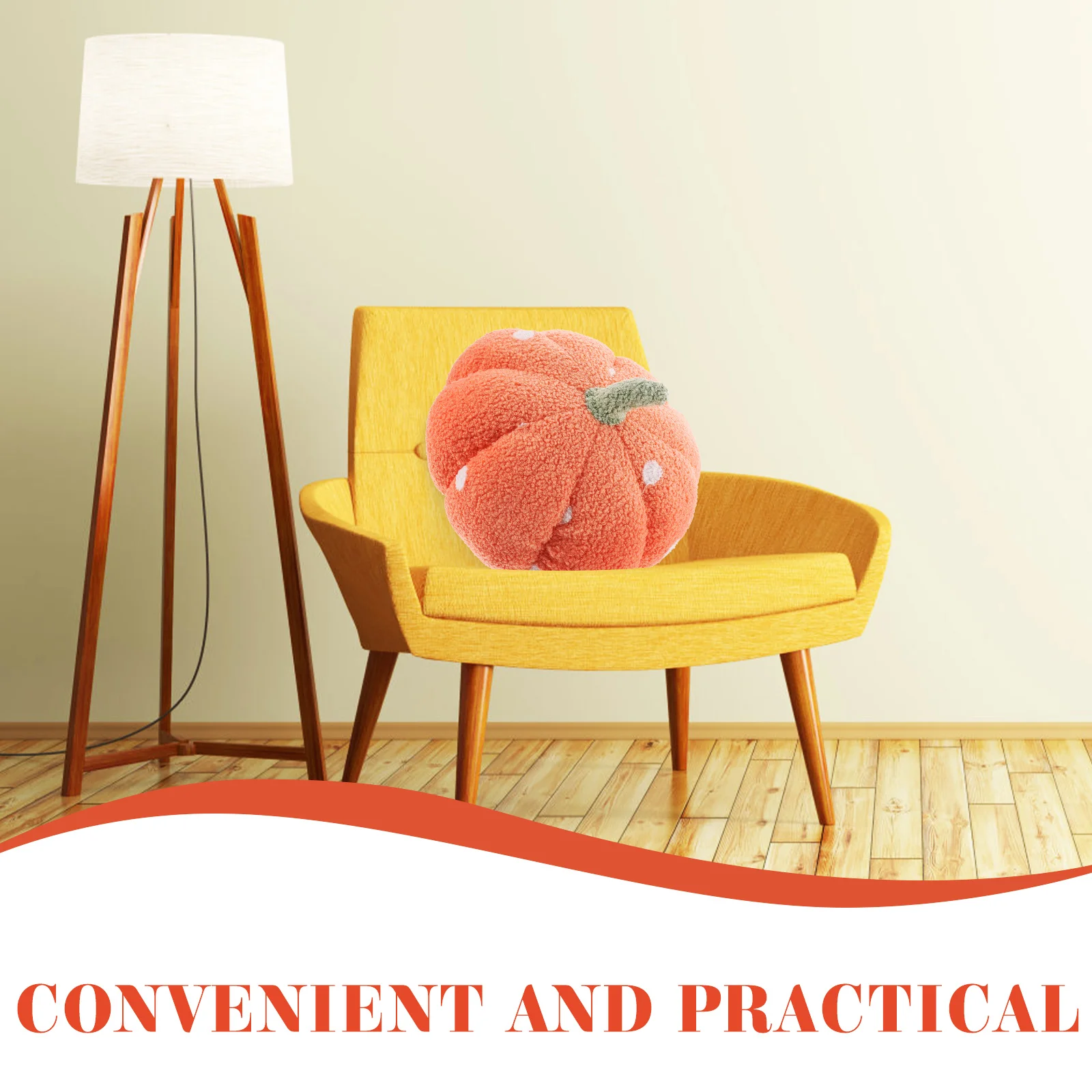 

Pumpkin Stuffed Throw Pillow Polka Dot Decorations Pillows Cute Cushion Halloween