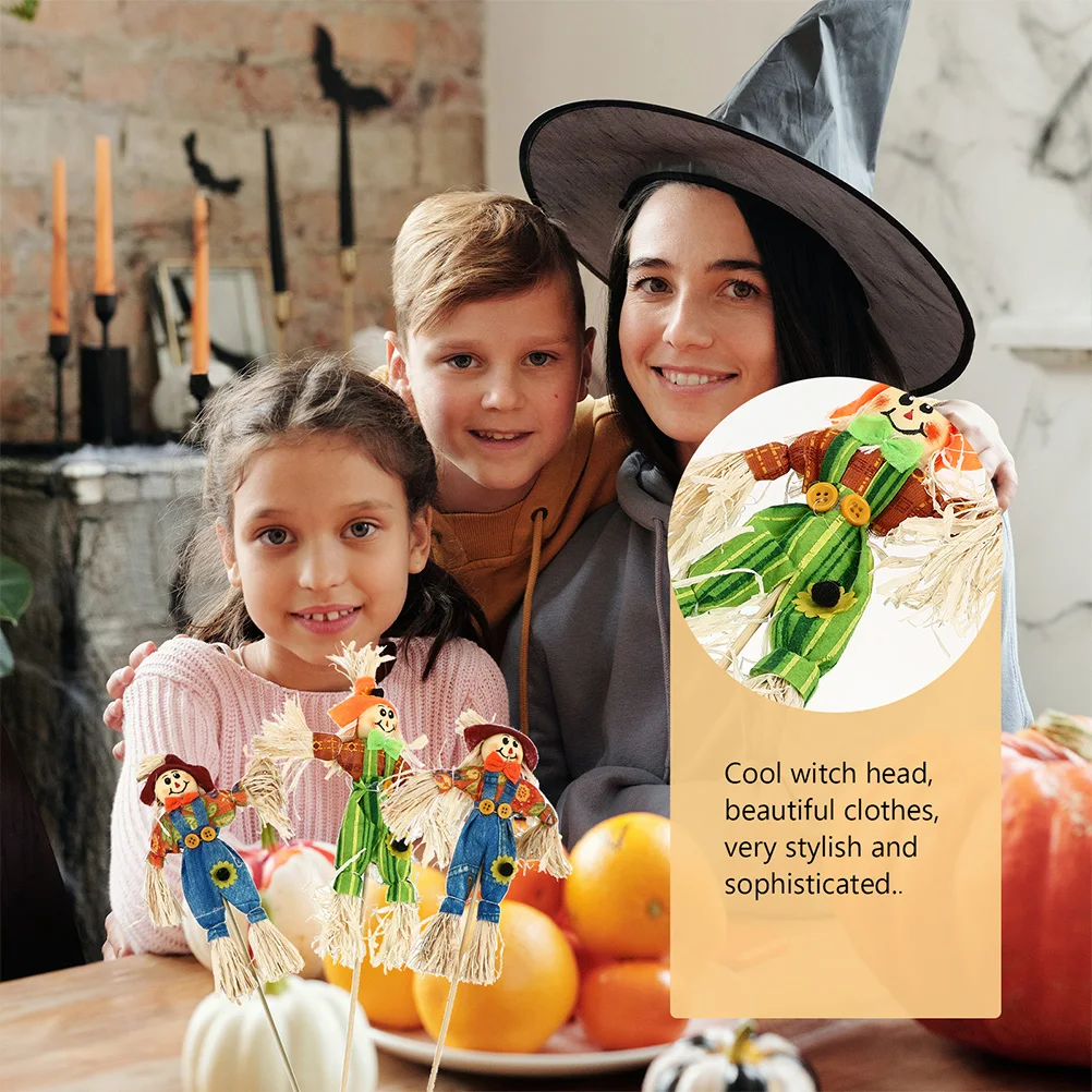 

5 Pcs Pumpkin Scarecrow Decoration Halloween Scene Decorations for Ornaments Fall