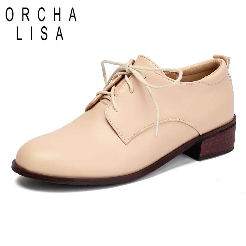

Girseaby Brand 2025 Casual Office Lady Shoes Round Toe Low Heels 3.5cm Lace Up Large Size 41 42 43 Daily Women Pumps Spring
