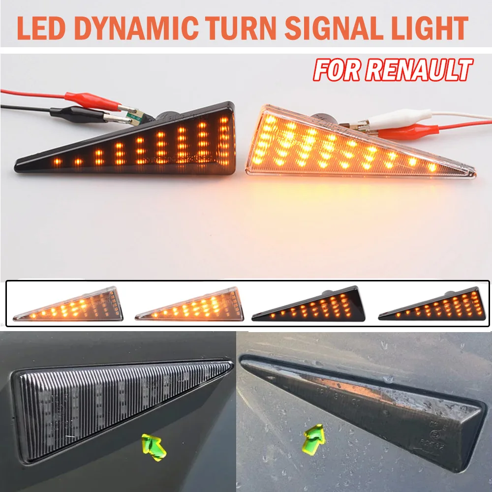 Dynamic LED Flashing Turn Signal Side Marker Lamp Car Light For Renault MK4 Vel Satis Wind Avantime Megane 2 Scenic 2 Espace 4