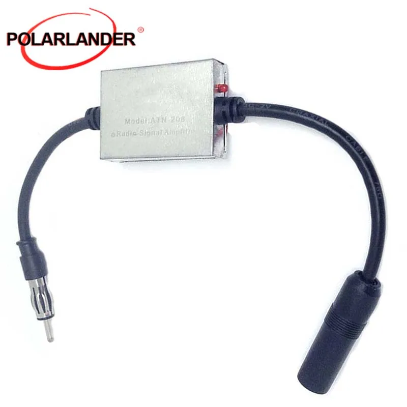 Car Antenna Universal FM AM Signal Amplifier Anti-interference Metal 12V-24V Auto Car Radio Aerials ANT-208 GPS Navi Amplifier