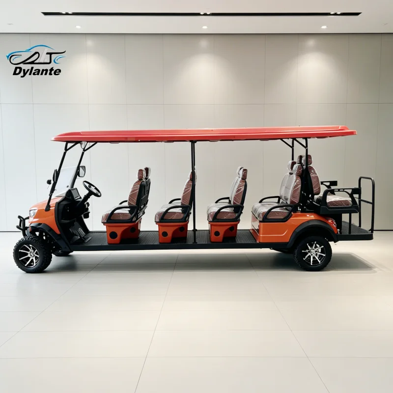China Supplier High-End Quality 8 10 Seater Golf Cart Boost 5kw/7.5kw Off-Road Electric Golf Carts Entertainment Club Car