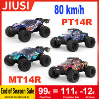 JIUSI PT14R MT14R 1/14 RC Car 4WD 80km/h Brushless Motor 2.4G Remote Control Racing Car 3S 35C High Speed Off-road RC Truck