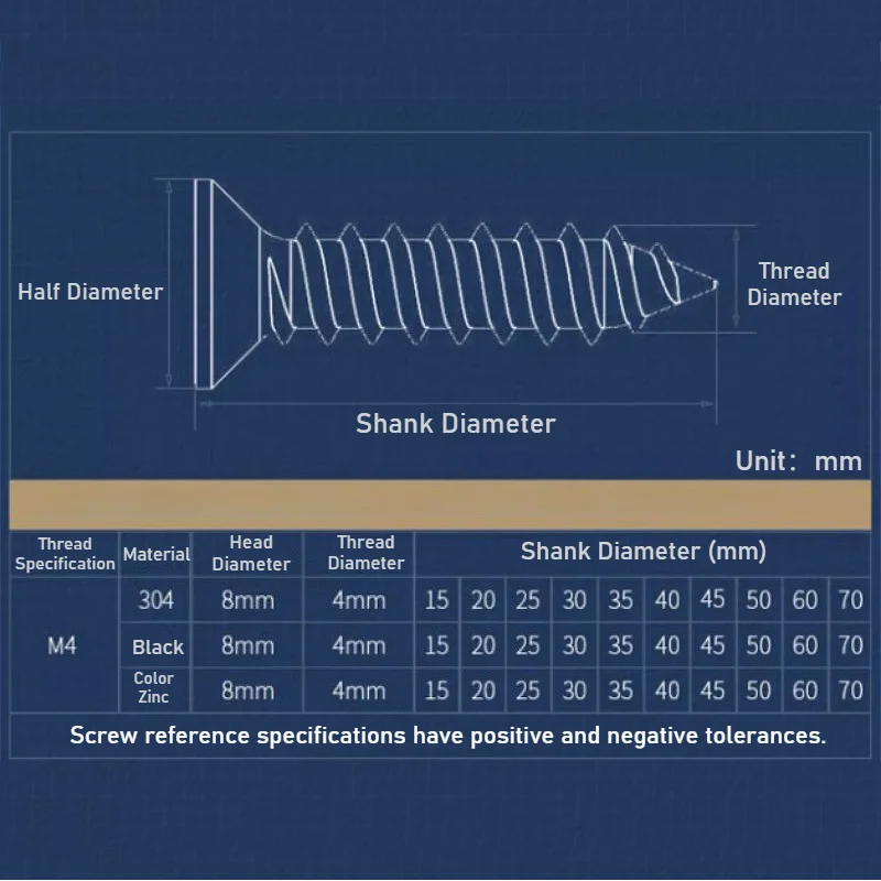 M4 أسود الكربون الصلب فيليبس غاطسة رئيس مسطح سريع الذاتي التنصت المسمار الصليب النجارة المسمار طول 16 إلى 70 مللي متر #2