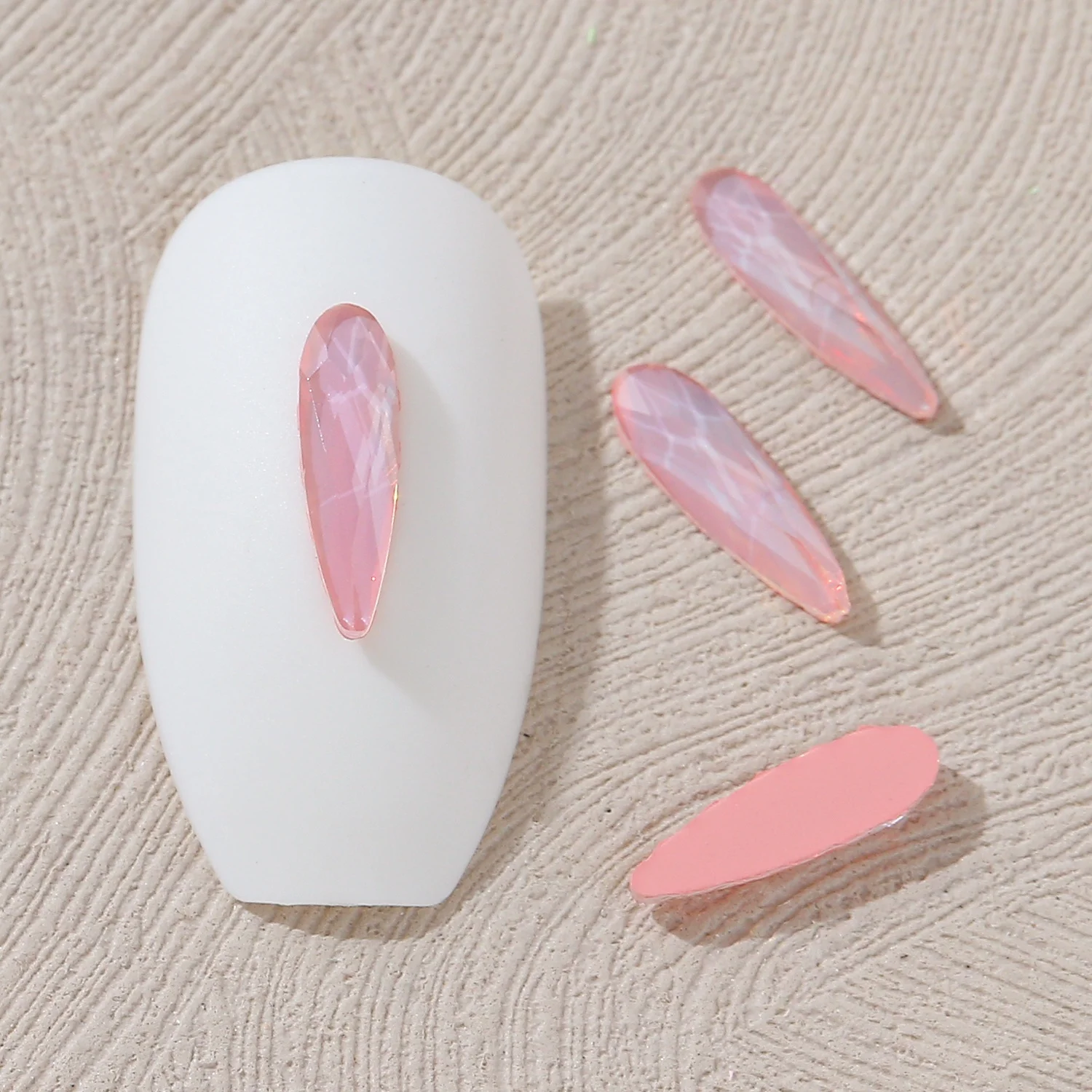 أحجار راين فنية للأظافر بقاع مسطح ، موكا نيون ، زجاج لامع ذاتي اللصق ، ديكور أظافر ثلاثي الأبعاد كريستال ، بيع بالجملة ، 3x10mm #5