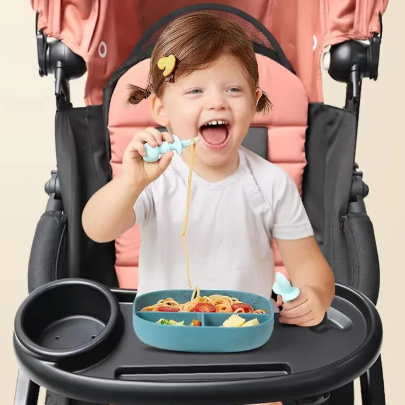 عربة أطفال، حامل أكواب، طبق عشاء، صينية عالمية قابلة للفصل، حامل أكواب، مناسب للسفر، مظلة سيارة، بدون استخدام اليدين، B