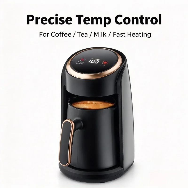 Electric Turkish Coffee Maker, Portable Hot Milk Heater, Touch Control Coffee Boiler, Household Coffee Pot