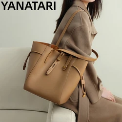 Women's Large Capacity Shoulder Bag armpit bag Ladies Genuine Leather Commuter Shopper Bags High Quality Luxury Handbag Big tote