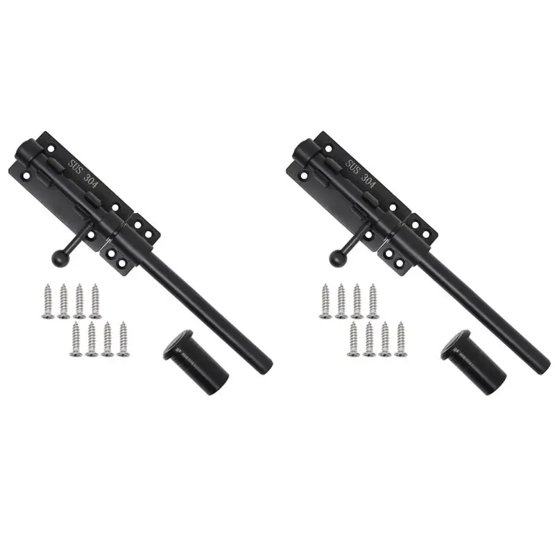 2x-heavy-duty-slide-bolt-gate-latch-with-a-padlock-horizontal-bolt-latch-floor-latch-hardware-black10-inch-at30