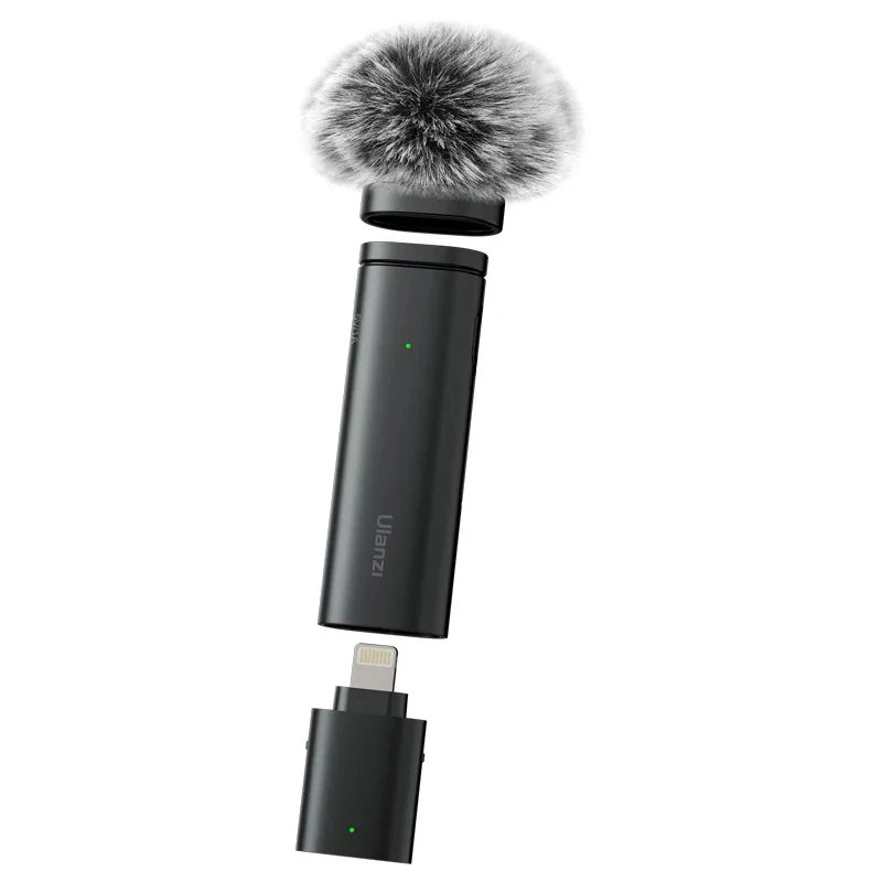 Ulanzi VM-10 draadloze lavaliermicrofoon Draagbare audio-video-opname Mini-microfoon voor iPhone Android Live-uitzending Gaming