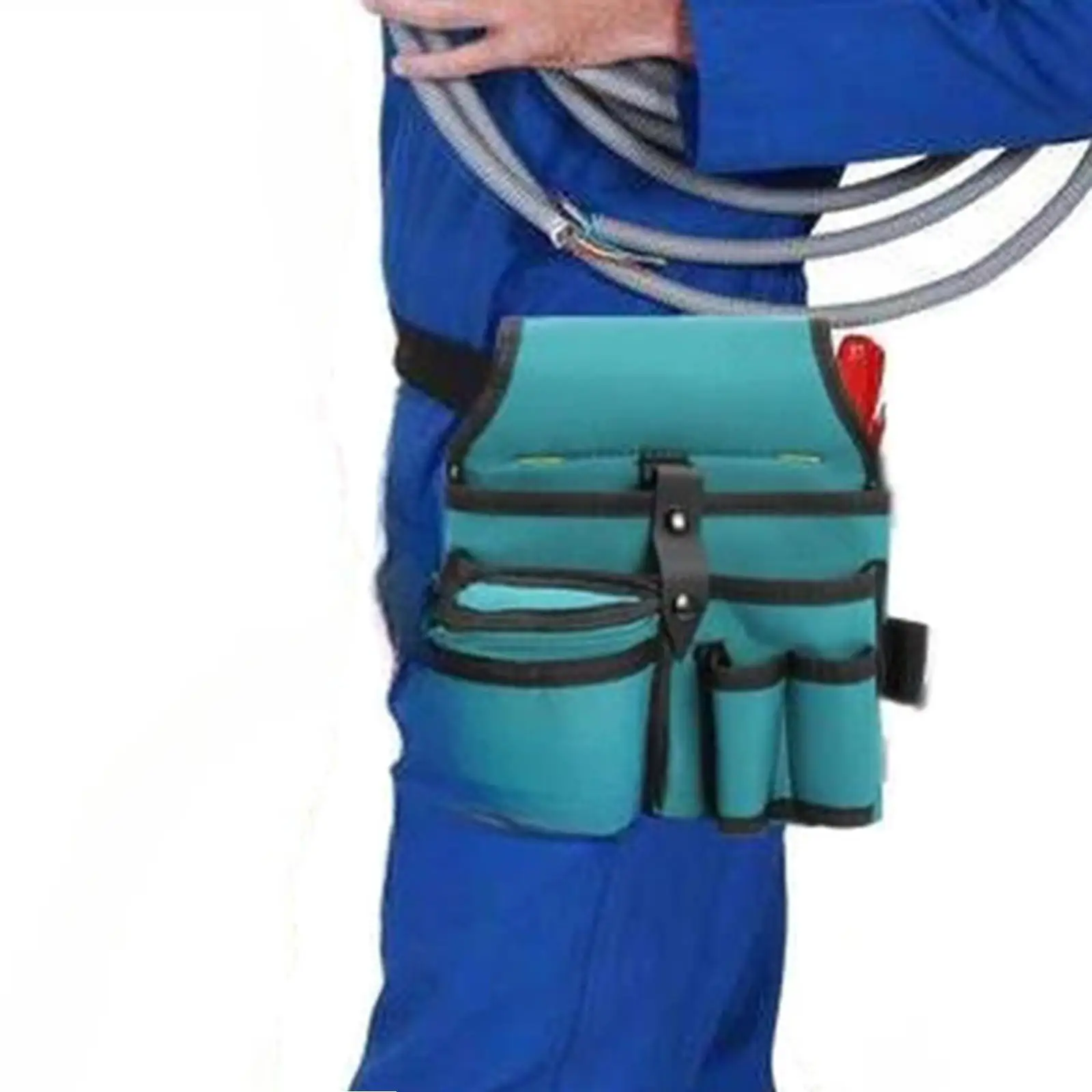 Borsa per attrezzi da elettricista con cintura in vita regolabile portautensili multiuso Multi tasche per accessori da lavoro in giardino