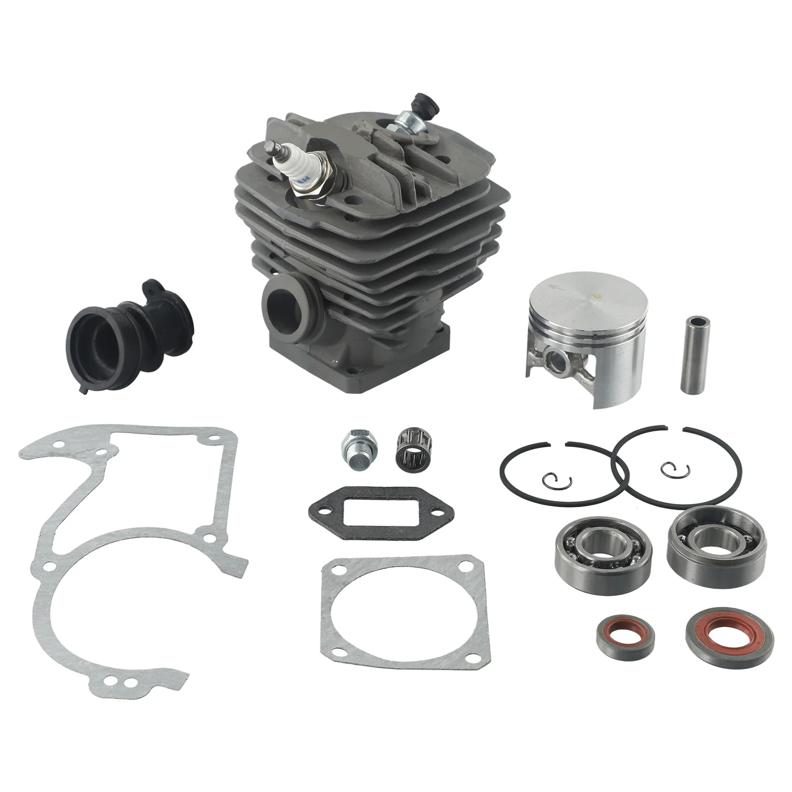 For 034 AV 036 MS360 48MM Bore Cylinder For Piston Kit For Nikasil Plated Chainsaw Engine Rebuild Parts Accessories