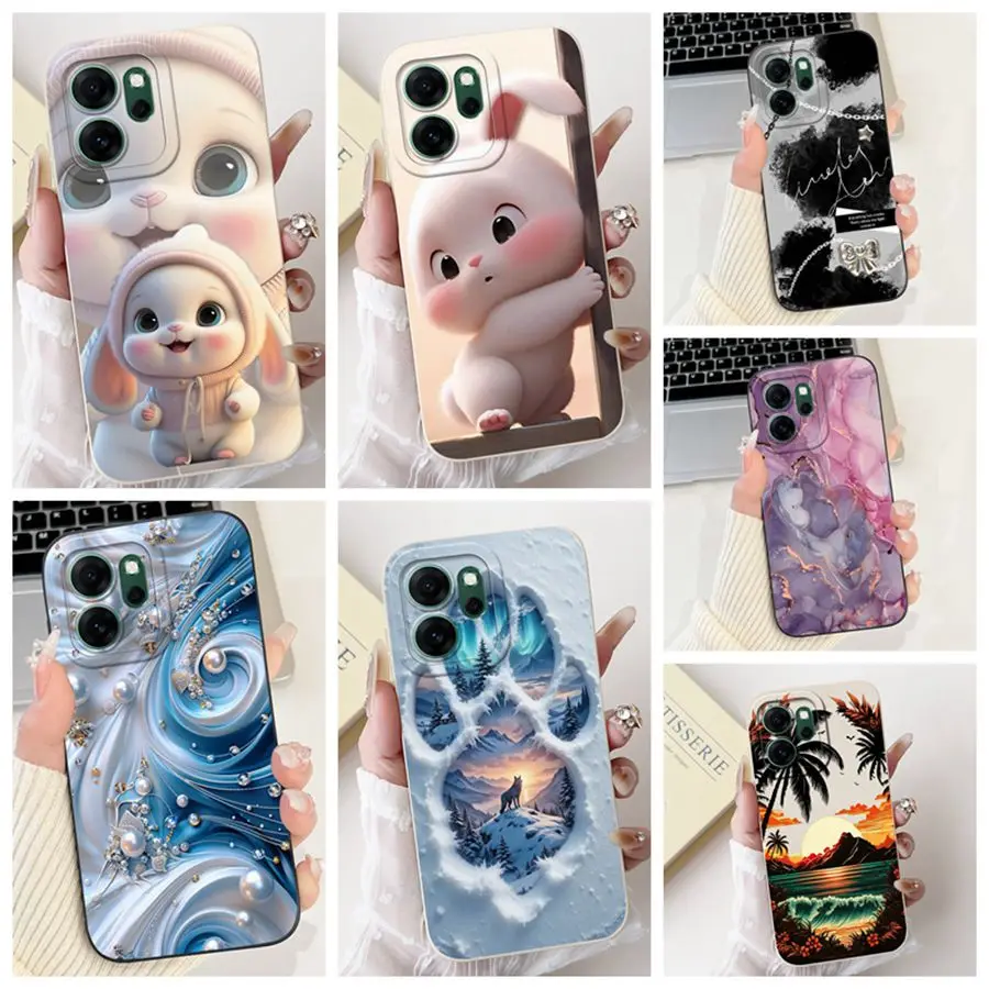 For OPPO Reno14 F 5G Case Soft Silicone Newest Cartoon Shockproof Cover for  OPPO Reno 14F 14 F CPH2743 Coque Funda