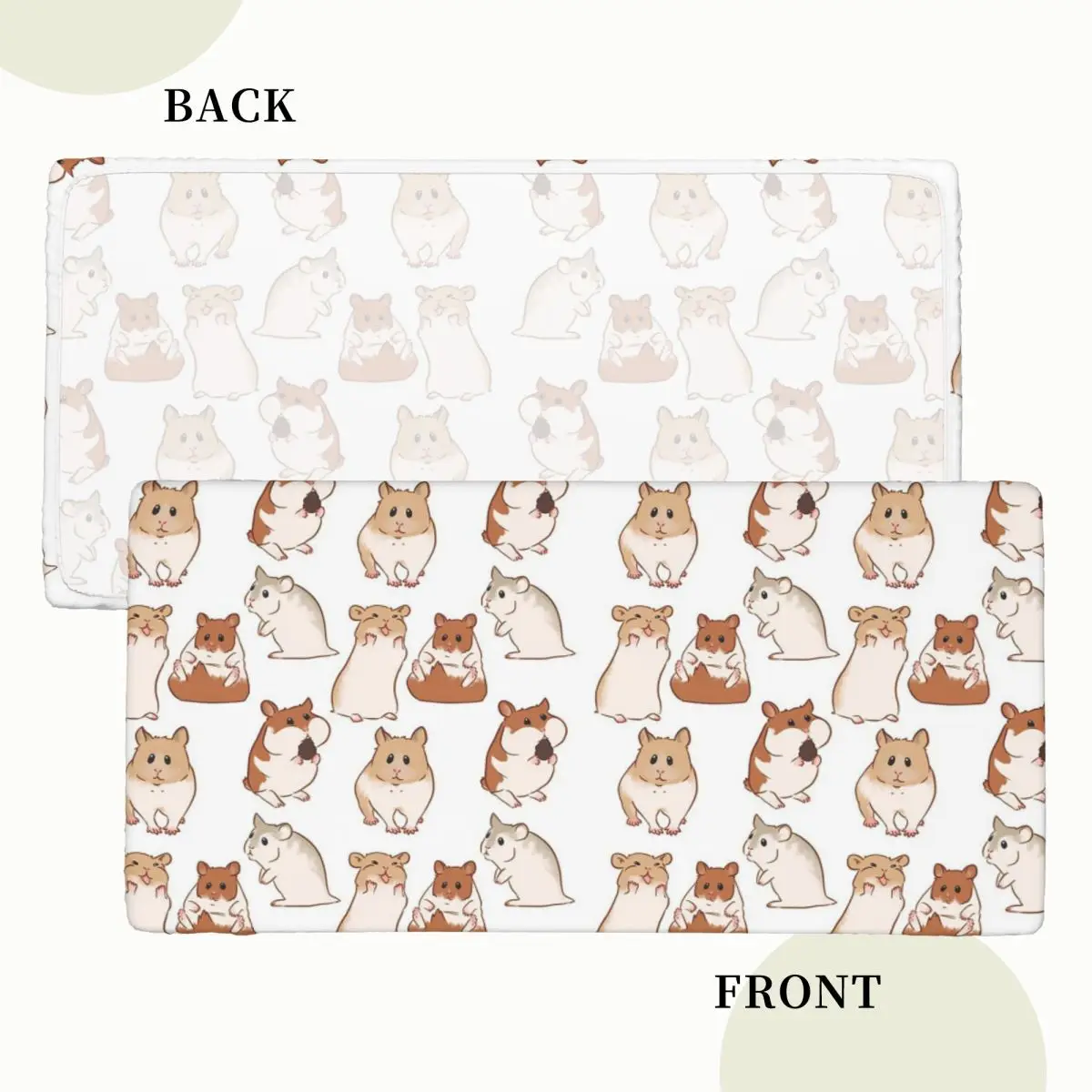 Cute Hamster Pattern Customized Rectangular Tablecloth Waterproof Table Cover for Dining Events Table Cloth