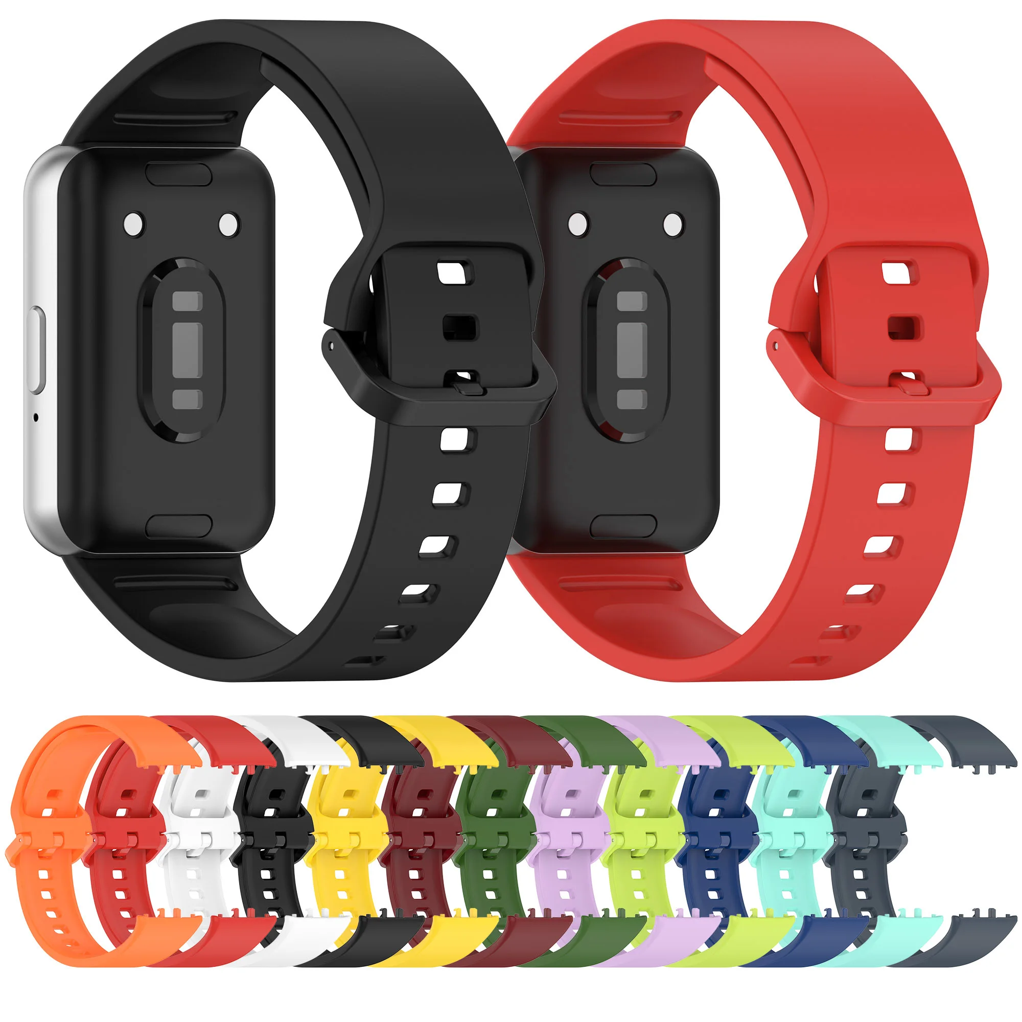 Pulseira de silicone para samsung galaxy fit 3, pulseira esportiva de substituição para samsung galaxy fit3 r390, acessórios de pulseira de relógio