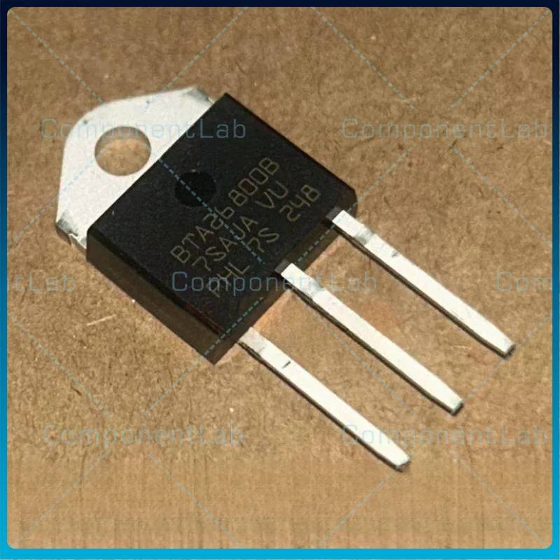 5-25pcs BTA26-800B Triac Thyristor, 26A 800V High Power AC Switch, TO-220 Through Hole