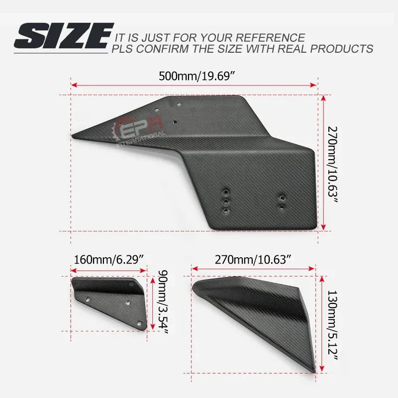 مجموعات خارجية سبويلر صندوق السيارة من ألياف الكربون غير اللامعة لـ 17 فصاعدًا من النوع المدني R FK8 M الجناح الخلفي #2