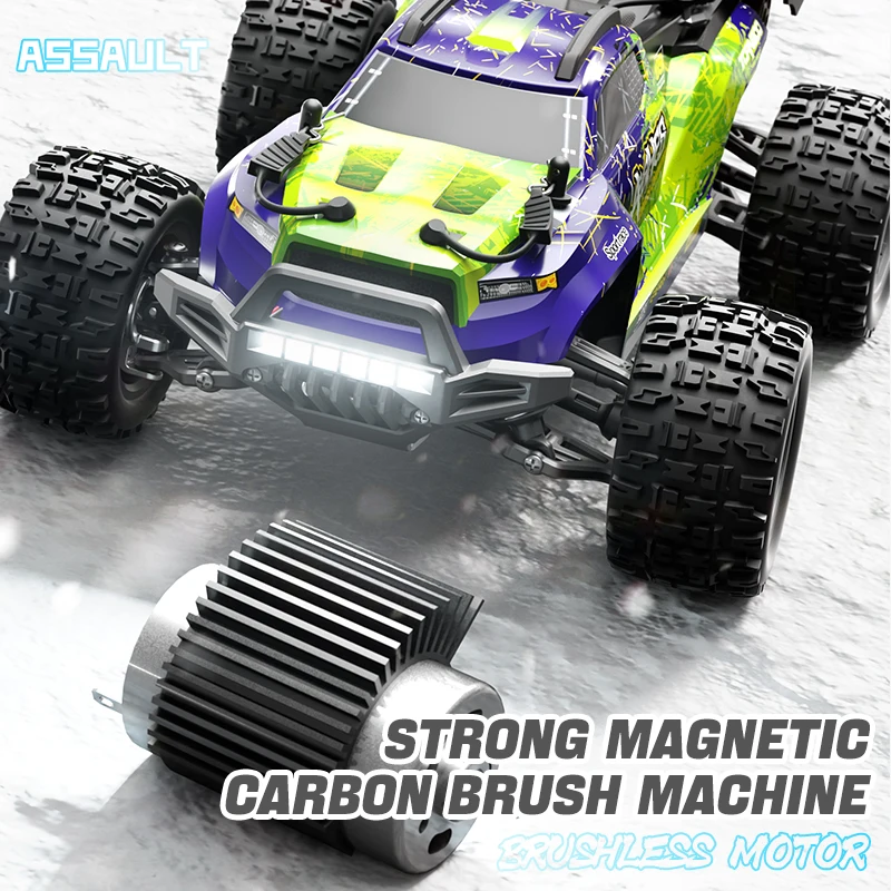 4WD RC Car 1:16 50-80KM/H with LED Lights, High Speed Drift Monster Truck, Christmas & Thanksgiving Toy, Compatible with WLtoys