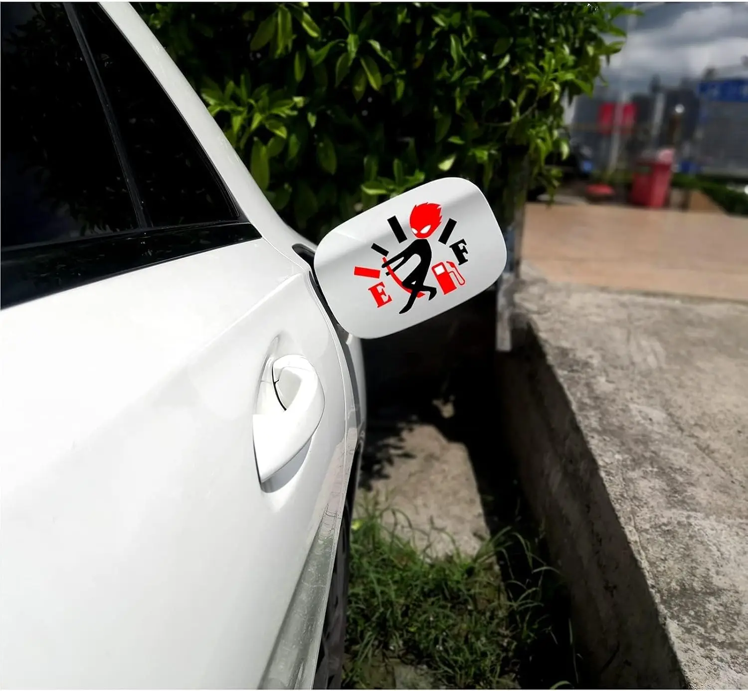 1 قطعة ملصقات السيارات المضحكة ، ملصق استهلاك الغاز العالي ، مقياس الوقود الغاضب لضبط مقياس الوقود ، ملصقات فارغة لقياس الوقود