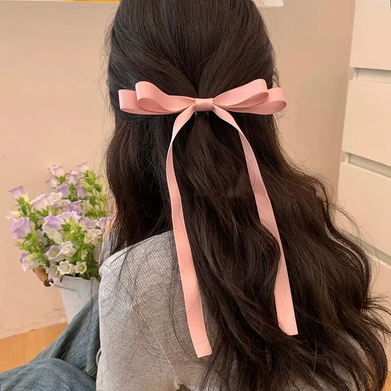 Ribbon Bow Hairpin for Women Fashion Princess Hair Clip French Elegant Hair Accessories Sweet Girl Barrettes Korean Headdress