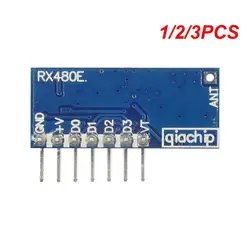 1/2/3PCS 433 Mhz RF Relay Receiver Module Wireless 4 CH Output With Learning Button and 433Mhz RF Remote Controls Transmitter
