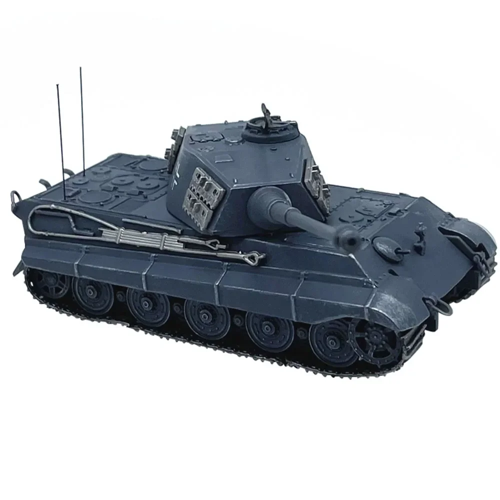 1: 72 Scale German Tiger King TankGerman Grey Coating  Alloy And Plastic  Tank Model  Military Toys Gift Collectible  Gift