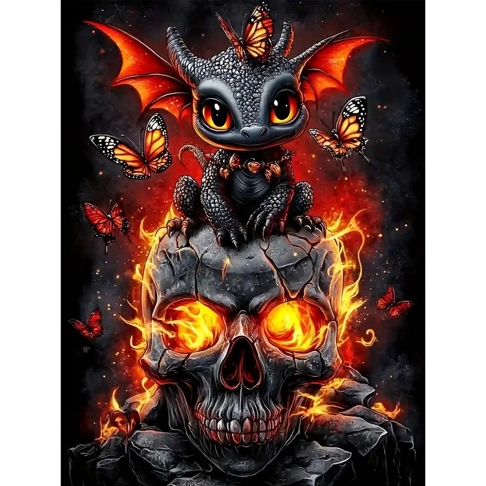EverShine Diamant Malerei Dinosaurier 5D voller Bohrer Mosaik Skelett Halloween DIY Stickerei Tier Neuheiten handgemachtes Geschenk