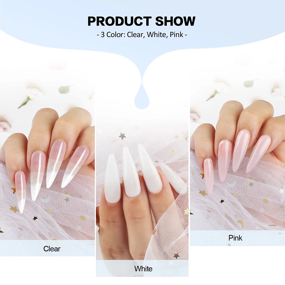 Crystal Monomer Liquid and Brush Nail Powder Kit, Professional Acrylic for N64.Liquid Set, Extension for Mayor Inner DIY, 8Pcs Set