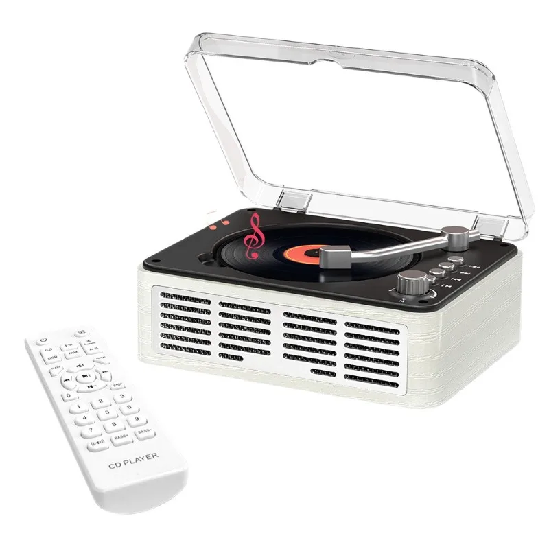

Appearance retro cd player, smart bluetooth audio album disc player cd player bluetooth connection