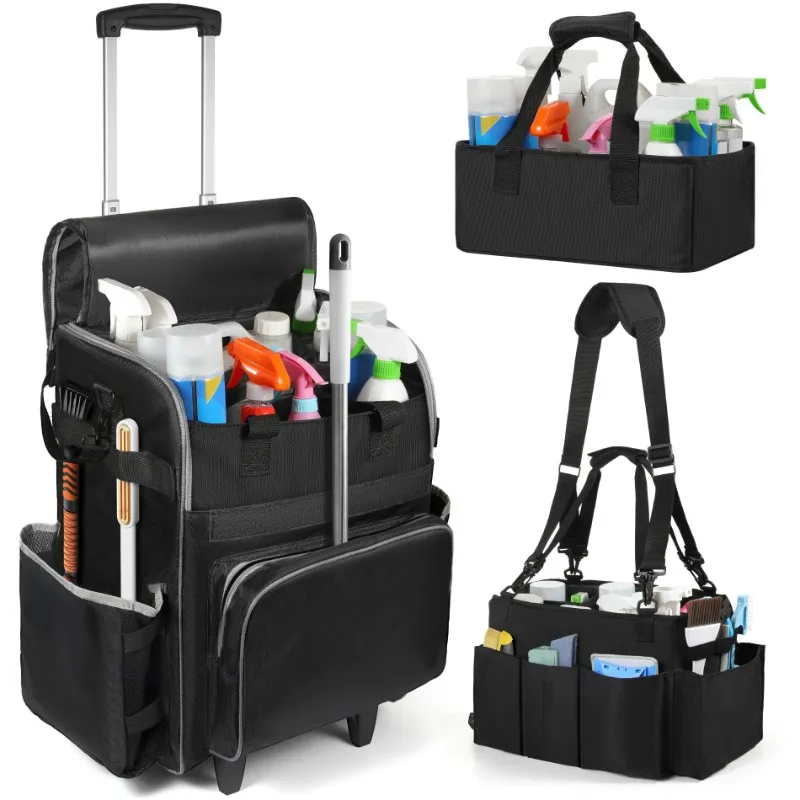 

Portable multi-functional cleaning trolley car bag cleaning tool storage box