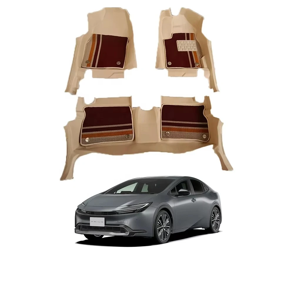 

Factory Hot Sell Waterproof and Fireproof Beige Double Layer TPE Completely Covered Extension Rubber 5D TPE Car Foot Mat for P30