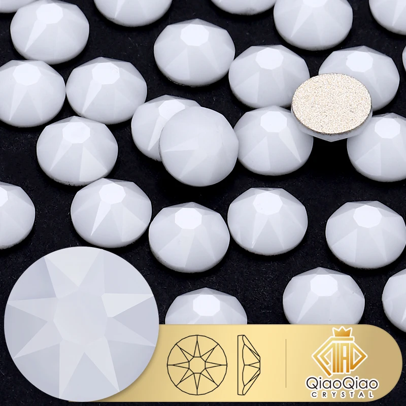 QIAO 2088 Opal, nicht Hotfix, DIY-Kristall-Nagelkunst-Dekorationen, 8 große 8 kleine Strass-Strasssteine, Nägel mit flacher Rückseite für Nagelkunst – Detail 2
