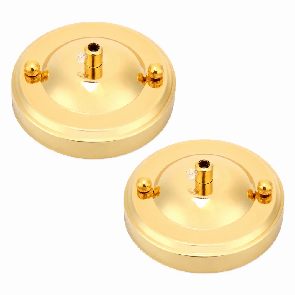 2 Pack Iron Material Ceiling Light Hook Gold or Antique Bronze Ceiling Canopy Hook Chandelier Plate Holder