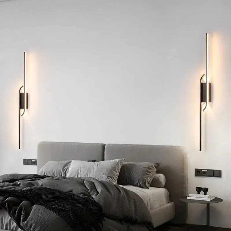 

Black Modern Led Wall Light Home Decoration Wandlamp Living room Bedroom Wall Lamp Bedside Corridor Aisle Stair Lighting Fixture