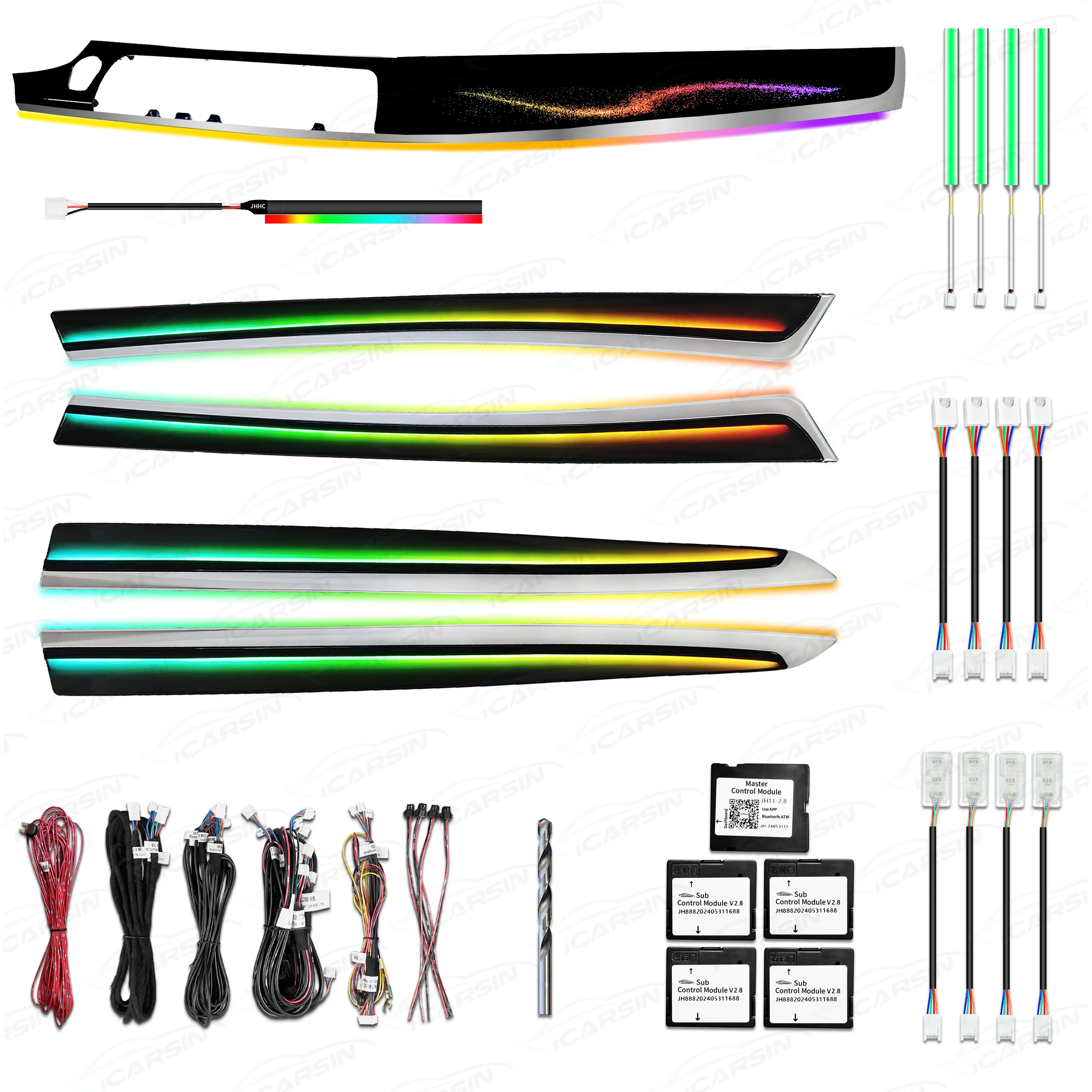 

ICarsin Dynamic Galaxy отделка приборной панели F10 окружающее освещение для BMW 5 серии 2011-2017 внутренние светодиодные аксессуары для освещения окружающей среды