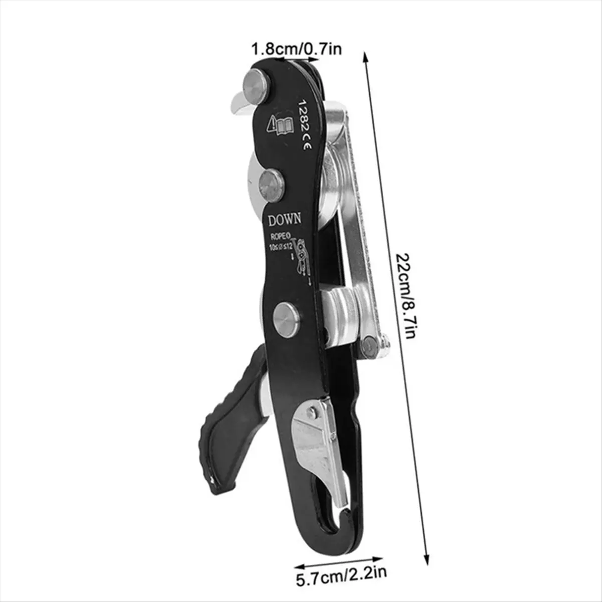 Goodprice Self-Locking Manual Descender Outdoor Climbing Slow Descent Rescue Self-Locking Gear Protection Rope Descender