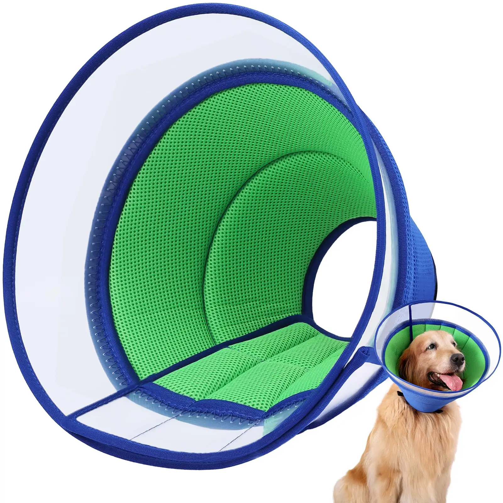 

Soft Adjustable Dog Recovery Collar Anti-Bite Pet E-Collar After Surgery Cone